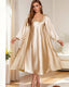 Simple and light luxury wine red robe