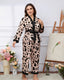 Leopard Print Silky Pajama Set