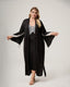 Black Faux Silk Pajama Set