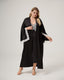 Black Faux Silk Pajama Set