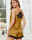 Lace Back Cami Shorts Lounge Set