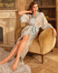 Luxury Floral Satin Silk Kimono Robe
