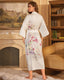 Luxury Floral Satin Silk Kimono Robe