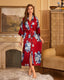 Luxury Floral Satin Silk Kimono Robe