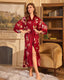 Luxury Floral Satin Silk Kimono Robe