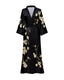 Luxury Floral Satin Silk Kimono Robe