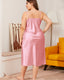 Plus Size Ice Silk Slip Dress