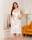 Plus Size Ice Silk Slip Dress