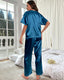 Summer Satin Short Sleeve Pajama Set