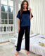Summer Satin Short Sleeve Pajama Set