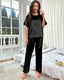 Summer Satin Short Sleeve Pajama Set