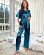 Summer Satin Short Sleeve Pajama Set