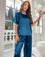 Summer Satin Short Sleeve Pajama Set