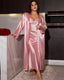 Plus Size Ice Silk Nightdress Set
