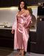 Plus Size Ice Silk Nightdress Set