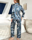 Animal Print Long Sleeve Pajama Set