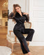 Lace Sleeve Wrap Pajama Set
