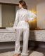 Striped Satin Wrap Pajama Set