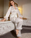 Striped Satin Wrap Pajama Set