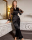 Lace Trim Satin Pajama Set