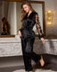 Lace Trim Satin Pajama Set