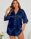 Plus Size Short Sleeve Sleep Shirt Dress