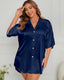 Plus Size Short Sleeve Sleep Shirt Dress
