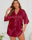 Plus Size Short Sleeve Sleep Shirt Dress
