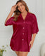Plus Size Short Sleeve Sleep Shirt Dress