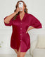 Plus Size Short Sleeve Sleep Shirt Dress