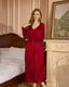 Simple and light luxury wine red robe