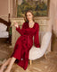 Simple and light luxury wine red robe