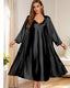 Simple and light luxury wine red robe
