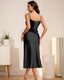 Simple and light luxury wine red robe