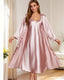 Simple and light luxury wine red robe