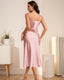 Simple and light luxury wine red robe
