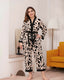Leopard Print Silky Pajama Set