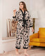Leopard Print Silky Pajama Set