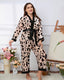 Leopard Print Silky Pajama Set