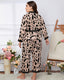 Leopard Print Silky Pajama Set