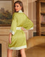 Scarlet Satin Chiffon Kimono Robe