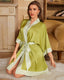 Scarlet Satin Chiffon Kimono Robe