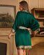 Scarlet Satin Chiffon Kimono Robe