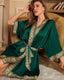 Scarlet Satin Chiffon Kimono Robe