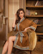 Scarlet Satin Chiffon Kimono Robe