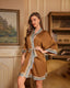 Scarlet Satin Chiffon Kimono Robe