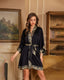 Scarlet Satin Chiffon Kimono Robe