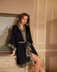 Scarlet Satin Chiffon Kimono Robe