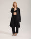 Black 3-Piece Loungewear Wide-Leg Pants+Robe