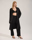 Black 3-Piece Loungewear Wide-Leg Pants+Robe
